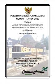 LAPORAN PERTANGGUNGJAWABAN REALISASI APBDesa TAHUN ANGGARAN 2019