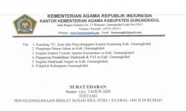 SURAT EDARAN NOMOR 184 TAHUN 2020 TENTANG PENYELENGGARAAN IDUL FITRI 1441 H DI RUM