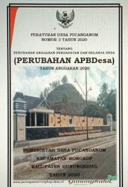 PERATURAN DESA PUCANGANOM NOMOR 4 TAHUN 2020 TENTANG PERUBAHAN APBDesa TAHUN ANGGARAN 2020