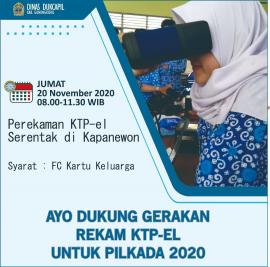 GERAKAN REKAM E-KTP SERENTAK UNTUK MENDUKUNG PILKADA TAHUN 2020