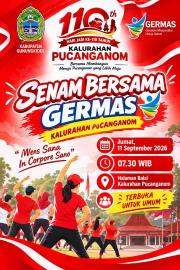 GERMAS IKUT MEMERIAHKAN HARI JADI KALURAHAN PUCANGANOM DENGAN MELAKSANAKAN SENAM MASAL